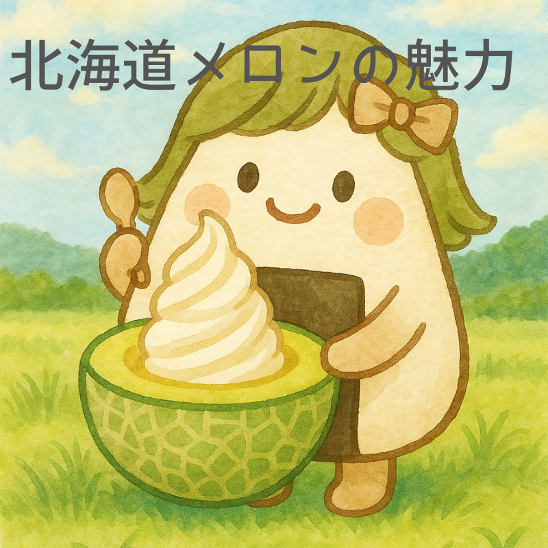 北海道メロンのイラスト サンタのヒゲ